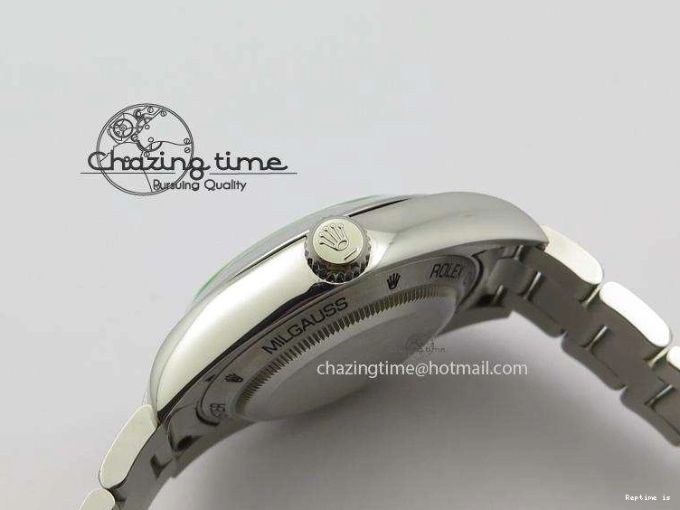 1225 HighPerformance Milgauss 116400 GV JF 1:1 Green Sapphire Blue Dial On SS Bracelet SA 3959